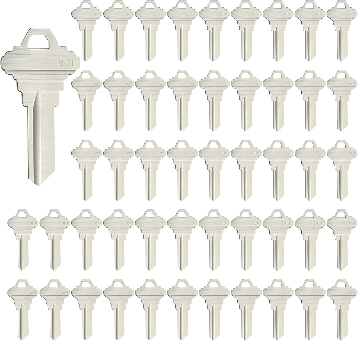 Heavy Equipment Keys Master Set - SC1 Blank Key Blanks, Standard Alloy