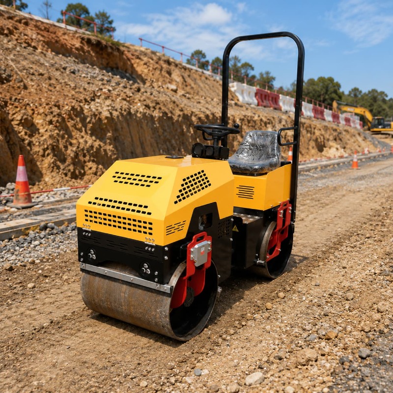 Double Drum Vibratory Road Rol - Heavy Equipment Construction recension och pris