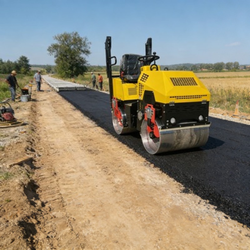 Single Drum Road Roller Vibrat - Heavy Equipment Construction recension och pris