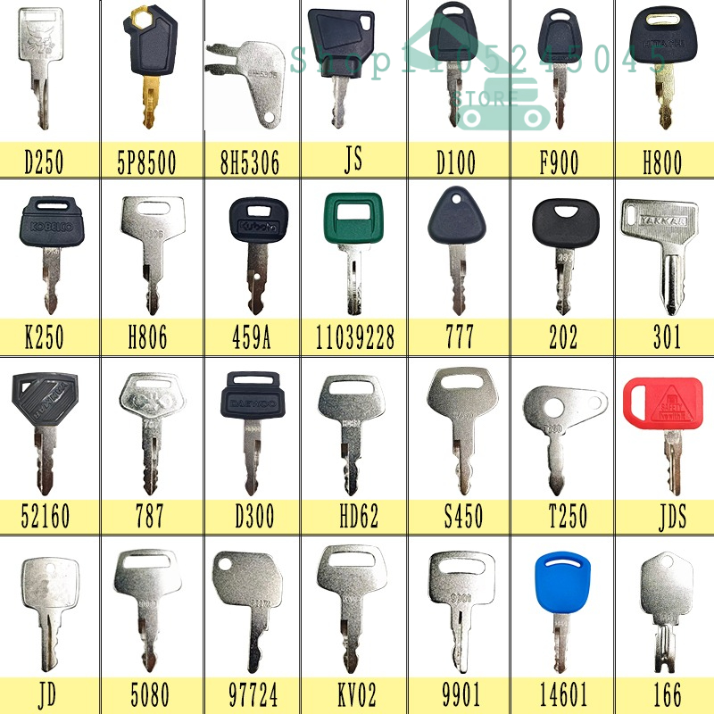 28/21/12Pcs Master Ignition Ke - Heavy Equipment Keys Master Set recension och pris