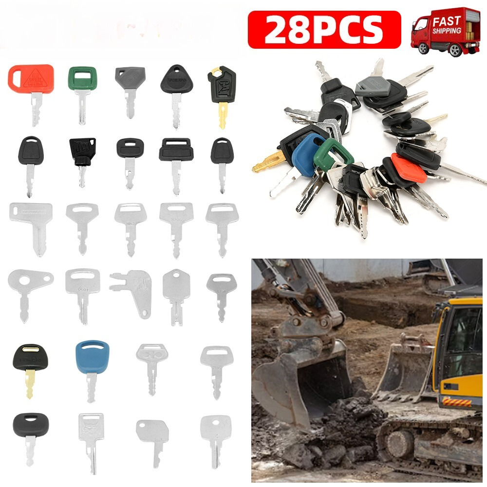 28 Excavator Keys Plant Digger - Heavy Equipment Keys Master Set recension och pris