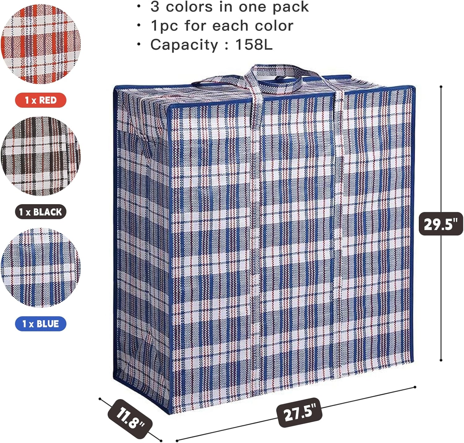 3 Pack 158L Extra Large Heavy- - Heavy Equipment Handling recension och pris