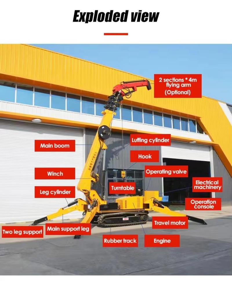 8T Hydraulic Spider Crane Heav - Heavy Equipment Construction recension och pris
